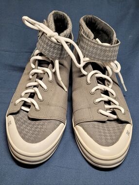 DC Venice M2 SE Gray Leather Canvas Skateboard Skate Shoes